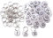Sourcemall Étiquettes d'identification en plastique avec porte-clés (1-50 pièces, blanc)