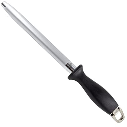 20-CM Diamond Sharpening Steel, INOX-Steel Oval Rod and 600-grain Diamond Coating to Sharpen Japanese and Professional Knives - TOTIKO Japan Knives