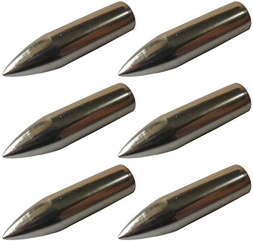 ZZUUS Archery Targeting Practice Metal Broadheads Tips 100 Grain Glue on Arrowheads Bullet Field Points for Bamboo Wooden Arrows