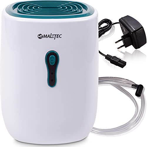 MalTec Luftentfeuchter DH-800 | 800ml Tank | Tragbarer Lufttrockner | gegen Feuchtigkeit Schmutz & Schimmel | für Schlafzimmer Badezimmer Keller Schrank Büro Garage