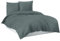 Mixibaby Bettwäsche Bettgarnitur Bettbezug 100% Baumwolle 135x200 155x220 200x200 200x220, Farbe:Dunkelgrau, Größe:200 x 220 cm