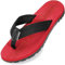 Infradito Uomo Donna Sandali Flip Flops Pantofole Ciabatte da Mare per Spiaggia e Piscina Estate Scarpe da Casa, Nero Rosso, 40 EU