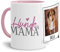 PfotenSchild Tasse mit Spruch - Collage Personalisieren - Hundemama - Für Hundeliebhaber und Hundebesitzer - 1 Bild + 1 Name, Innen & Henkel Rosa, 300 ml