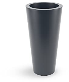 FORVEGA - Pot de Fleur Venus, Hauteur 70 cm, avec étagère, Design Classique, de la Plus Haute qualité, résistant aux dommages, pour Une Utilisation intérieure et extérieure, Couleur Anthracite