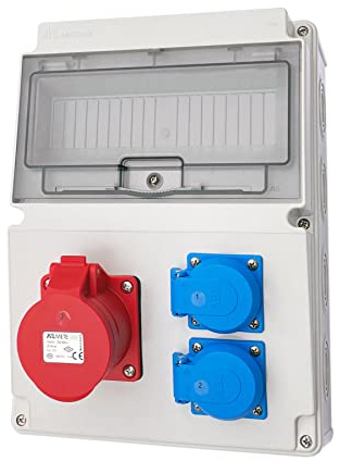 Wandverteiler CEE 1x16A und 2x230V Baustromverteiler Leer ohne Absicherung (Modell 1)