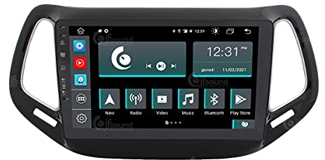JF Sound - Autoradio Android JF-031JC-X9C - Per Jeep Compass (dal 2016) - 10 HD - CarPlay/Android Auto Wireless - GPS - 4GB RAM - 64GB ROM - DAB+ - Prodotto in Italia