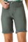 Roman Originals Stretch Shorts for Women UK Ladies Pull On Turned Hem Cut Off Bengaline Mom Boyfriend Boy Denim Casual Cropped Pants Capri Slim Fit Turn Up Summer Crops Mother - Forest - Size 12