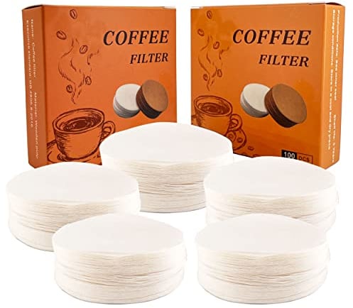 NEOUZA Filtro per carta da caffè rotondo, 500 pezzi per macchina da caffè Portafilter Moka Pot non sbiancato Schermo per dischi usa e getta (51 mm)