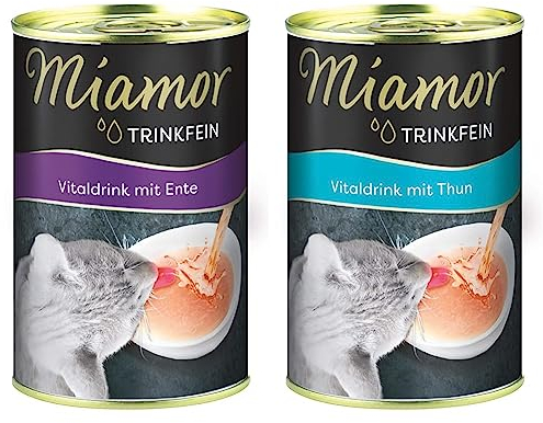 Miamor Trinkfein - Vitaldrink mit Ente 24x135ml & Trinkfein - Vitaldrink mit Thun 24x135ml