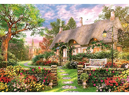 MISITU Mini -Puzzle 1000 StüCke FüR Erwachsene, Frieden Ruhig Vom LäRm des Dorflebens Kleiner RäTselhafter, Herausfordernder 1000 StüCk Puzzle (38x26 cm)