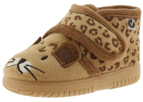 victoria Pantoffeln Unisex Ojalá Fell Tierchen & Klettverschluss & Passende Sohle 105119 für Kinder Canela 24