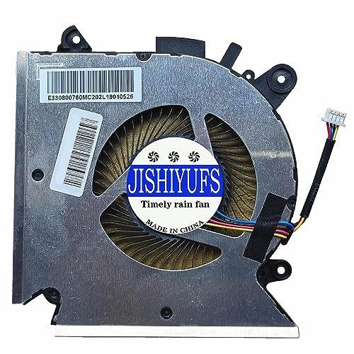 JISHIYUFS Ersatz CPU Lüfter Kühlung für MSI GF63 Thin GF63 9RCX-818 9SC-066 8SC-030 GF65 Thin 9SEXR-250 9SD-252 9SEXR-249 9SE-013 MS-16R1 MS-16R2 PAB. D08000D08SH N413 DC5V