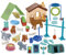 iftnotea Dog Hundespielzeug für Kinder mit Hundefiguren - 31-teiliges Hunde-Pretend-Play-Set mit Welpenfiguren - Geburtstagsgeschenk für Jungen und Mädchen