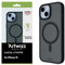 Artwizz IcedClip +Charge Hülle kompatibel mit iPhone 15 - Mattes Vereistes Design, Rückseite mit Soft-Touch, Stoßfeste Schutzhülle, Night-Black