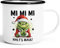 Moonworks® Emaille-Tasse Anti Weihnachten Spruch Ironie Sarkasmus lustige Weihnachtsbecher Geschenke für Weihnachtsmuffel Spruch 1 emaille-weiß-schwarz standard