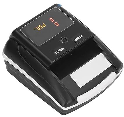 Detector Portátil de Billetes Falsos, Batería Recargable, Múltiples Funciones de Detección, Ideal para Tiendas y Restaurantes (Enchufe de la UE)