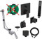 vanvilla Wannenset mit Unterputz Armatur Hansgrohe und vanvilla Handbrause, schwarz matt beschichtet Wannen-SET HGS19-ob