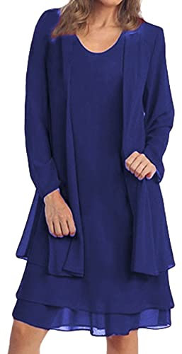 Skang Abendkleider Damen Spitzenkleid Cocktailkleid Festliche Brautjungfernkleider Für Hochzeit Midi Vintage Damenkleider Mit Jacke Cardigan Zweiteiler Frauen Elegant Hochzeitskleid