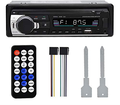 KWGLVTC Lettore MP3 for autoradio a Singolo DIN, CD, Dvd, USB, Ricevitore AM/FM, Chiamata in Vivavoce Bluetooth, Lettore MP3 Musicale Senza Perdita predefinito/1901