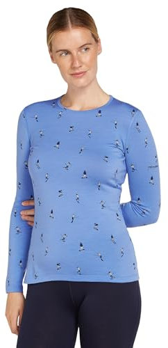 Icebreaker Damen Standard Merino 200 Oasis Long Sleeve Crewe Snow Day Baja