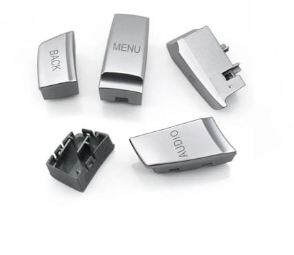 XIOKLM Multimedia-Bedientasten Controller Schalter Abdeckung Kompatibel 1 2 3 4 X1 F30 F31 F34 F35 F20 F21 F22 F23 F45 F46 F32(Color:Silver 5PCS Set)
