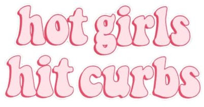 Funny Car Stickers,Hot Girls Hit Curbs Bumper Stickers for Cars,Window,Laptop,Suitcase,Pink Car Decals for Women Girls,Vinyl Waterproof Car Stickers