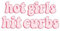 Funny Car Stickers,Hot Girls Hit Curbs Bumper Stickers for Cars,Window,Laptop,Suitcase,Pink Car Decals for Women Girls,Vinyl Waterproof Car Stickers
