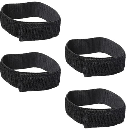 4 Pièces Serre Pantalon Velo Clip de Pantalon à Vélo Réglables Sangle Cheville Pince Pantalon Velo de Cyclisme Réutilisable Serre Auto-agrippant pour Cyclisme Uniformes Randonnée Wading Pêche