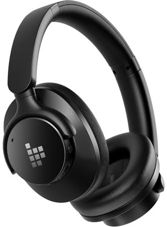 Tronsmart Sounfii Q20 - Auriculares con cancelación activa de ruido, auriculares inalámbricos Bluetooth sobre la oreja, tiempo de reproducción de 60 horas, sonido rico y detallado, ecualizador