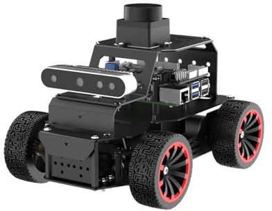 HIWONDER Raspberry Pi 5 - Coche robot con cámara de profundidad 3D MentorPi A1 Ackermann chasis ROS2-HUMBLE compatible con navegación de mapeo SLAM y conducción autónoma (con Raspberry Pi 5 8GB)