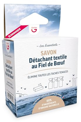 Gerlon – Savon Fiel de Bœuf 100g – Détache les Tâches mêmes Incrustées - Entrprise Familiale de la Baie de Somme – Fabriqué en France