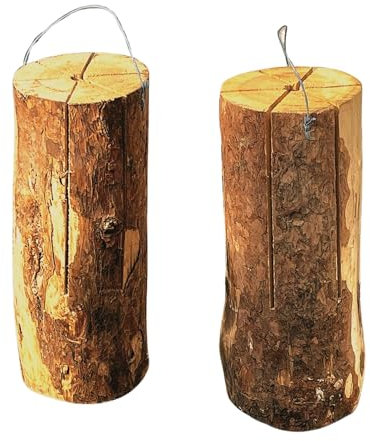 Schwedenfeuer Baumfackel 50 cm – Outdoor Fackel aus Holz für Garten, Terrasse, Camping & Feuerschale (1)