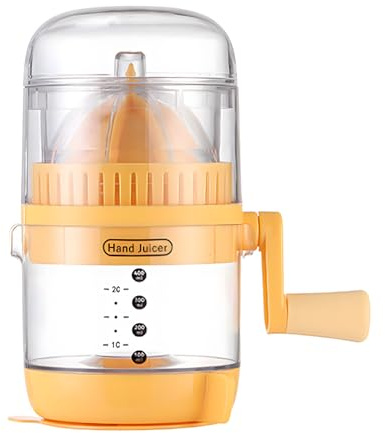 Manual Citrus Juicer, Handheld Orange Squeezer with Spout, Food-Grade Fruit Extractor with Handle, Lime Press for Home, Travel and Kitchen Worktop