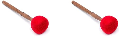 MVOSJFIE 2X Tibetan Singing Bowl Mallet Wooden Felt Strikers Sound Bowl Meditation Mallet Sound Bowl Stick Meditation
