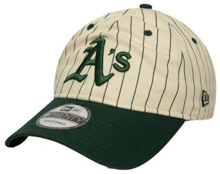 New Era MLB 9TWENTY Pinstripe Cap Oakland Athletics beige/Green