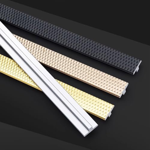 Lot De 3 Profilés De Transition En Aluminium En T 100cm, Baguette De Finition Mur/Plafond, Protection Bord Carrelage, Profilé D’Angle Ondulé Pour Jonction Mur-Plafond Et Joint En T