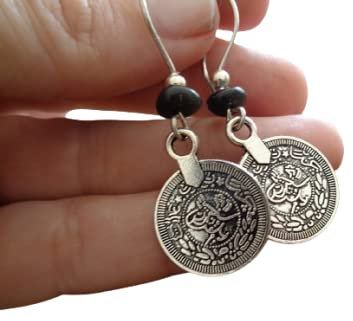 ✿ BOHO ETHNO GYPSY STEIN ✿ lange Haken Ohrringe