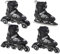 RAVEN Profession 4in1 Inlineskates Triskates Rollschuhe Schlittschuhe Inliner für Kinder und Erwachsene verstellbar (Black, 35-39 (23cm-25,5cm))