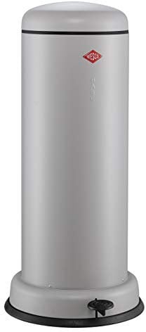 Wesco Big Baseboy 134 731-79 Rubbish Bin with Damper Stainless Steel 30 litres Grey