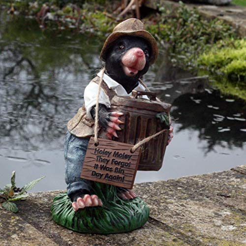 Monty Maulwurf, Kunstharz, Gartendekoration, 23 cm hoch