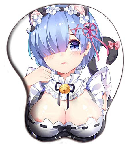 WHFDSBD Tapis de souris 3D en silicone avec repose-poignet en silicone 25,4 x 21,6 cm