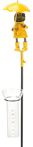 NETPROSHOP Regenmesser Frosch mit Schirm und Regenmantel am Stab, H: ca. 100 cm