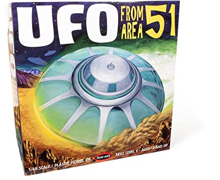Polar Lights AMT - 1/48 Area 51 UFO - Plastikmodellbausatz, Nicht Bemalt
