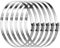 Litensh 6 collier de serrage inox tuyau arrosage en acier inoxydable, metal collier serflex inox 141-165mm, serre flex serrage pour tuyau d'engrenage conduits de carburant plomberie automobile piscine