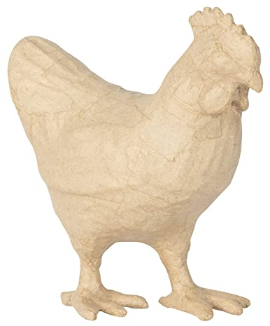 Decopatch Décopatch SA228C - Träger Huhn aus Pappmaché, 19cm, einfach zum Verzieren, Kartonbraun, 1 Stück