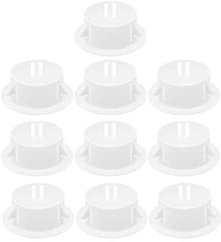 DOITOOL 10pcs white hat Water Cover fan exhaust hose flange duct connector flange pp
