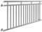 MONZANA® Balustrade de balcon français 225 cm acier inoxydable main courante garde-corps sécurité fenêtre barreaux