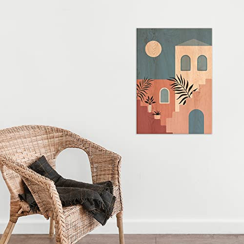 CREARREDA Quadro Moderno in Legno Quadro Moderno Soggiorno Made in Italy Decorazione in Legno Stampa su Legno per Arredo Casa Decorazione in legno