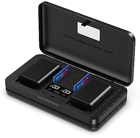 NP-FW50 battery multifunctional charger set (including two NP-FW50 batteries) compatible with Sony NEX-7/5N/F3/5R/6/3/3A/3D/3DW/3K/3KS/5/5A/5C/5D/5DB/5HB/5K, etc