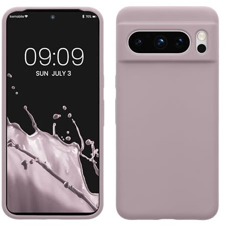 kwmobile Handyhülle für Google Pixel 8 Pro Hülle, für Pixel 8 Pro Case - Hülle Silikon - kabelloses Laden - Purple Cloud